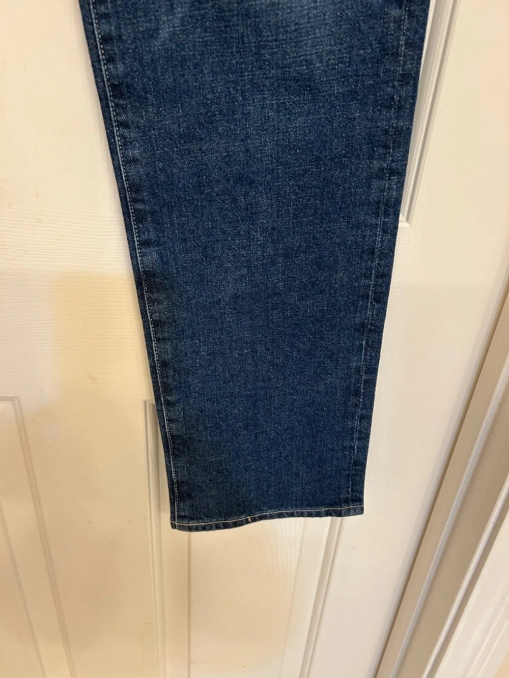 AG Adriano Goldschmied Alexxis Straight Leg High Rise Jeans in Dark Blue Wash 27 - Picture 6 of 12